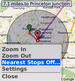 It's easier now to switch to Nearest stops mode