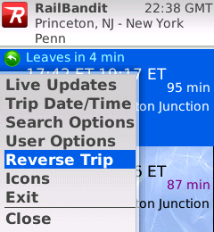 Displaying reverse trip options is now a one-click operation