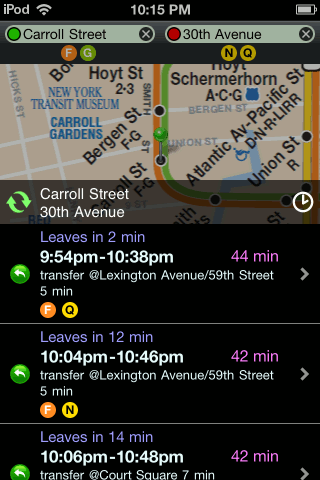 New York Subway Application Blackberry